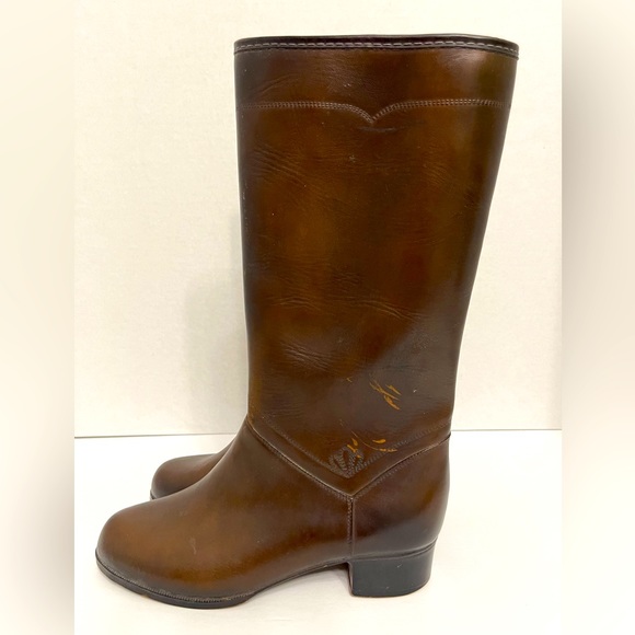 Vintage Moulded Construction zip calf riding boot-size 7-Sherpa lined - Picture 1 of 13
